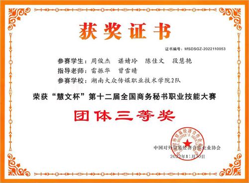 获奖证书2